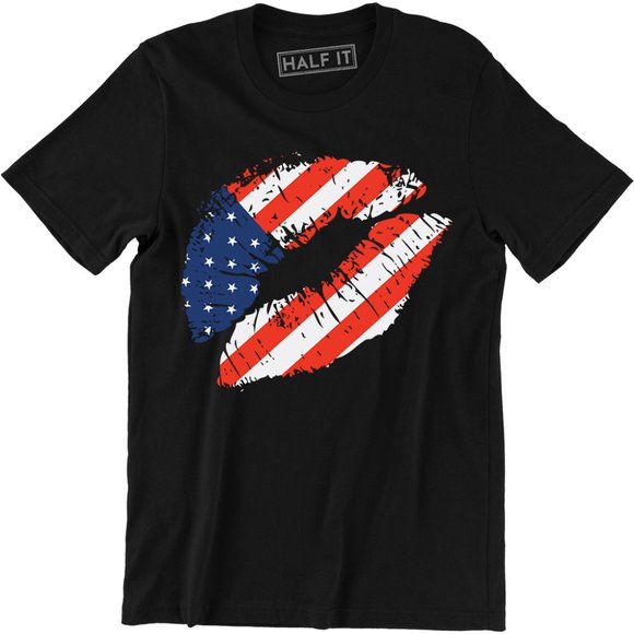 Half It Other - American Flag Lips 4th of July Patriotic USA Shirt Half It Other - American Flag Lips 4th of July Patriotic USA Shirt